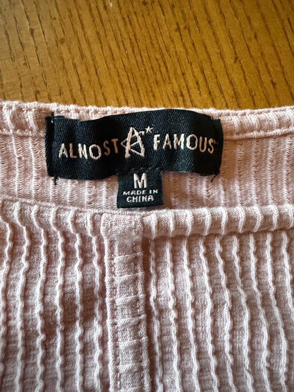 Almost Famous Ribbed Square-Neck Tank Top - Light Pink - Picture 2 of 3
